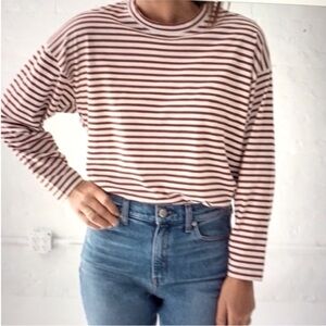 AYR The French Fry Long Sleeve Tee in Rust Brown